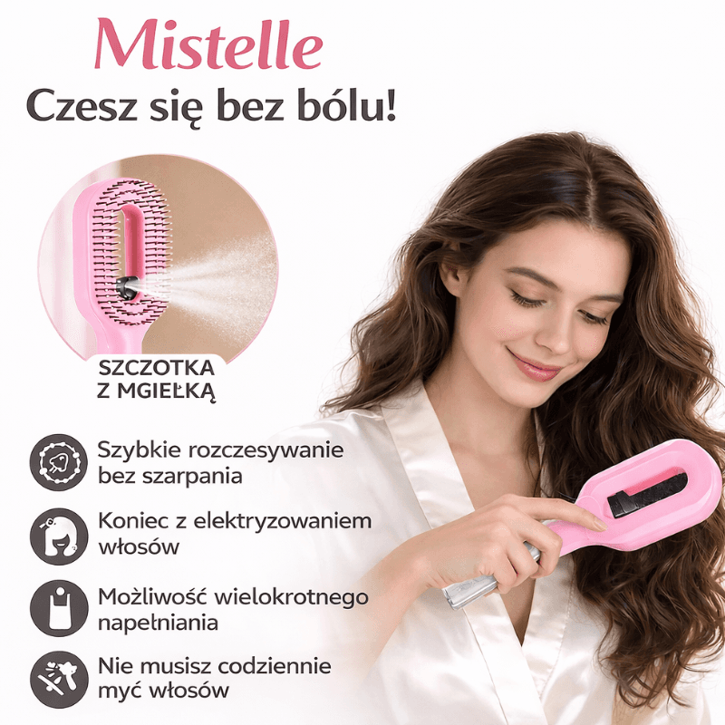 Mistelle-Nawilżająca szczotka do łatwego rozczesywania